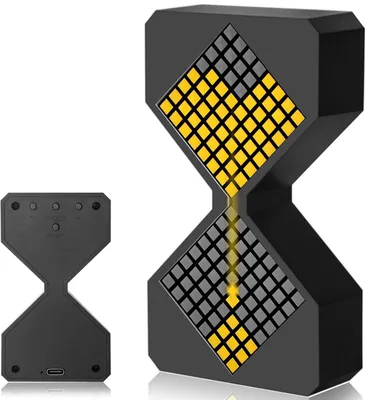 Produktbild von Elektronische LED Sanduhr, 1-30 Min Timer, Schwerkraftsensor, dimmbar, USB-Ladung, Schwarz Sanduhren