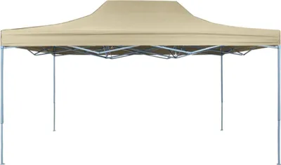 Produktbild von vidaXL Faltzelt Pop-Up 3x4,5 m Cremeweiß