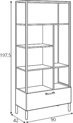 Image de Bibliothèque ouverte avec tiroir pour le salon Santes