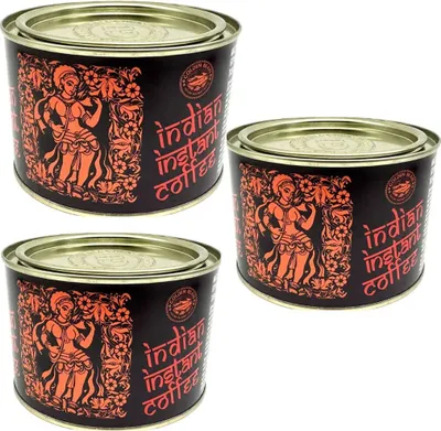 Produktbild von 3x 90 g indischer Löslicher Kaffee Indisch löslich in Blechdose