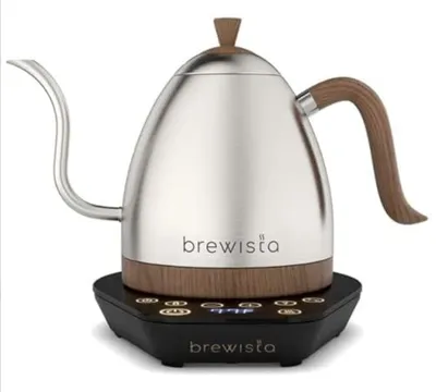 Wasserkocher Edelstahl Schwanenhals 1,0 l Temperaturregelung