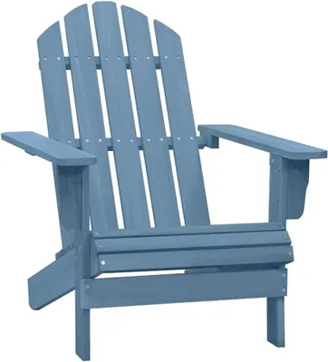 Produktbild von Blauer Adirondack-Garten- und Freizeitstuhl aus massivem Tannenholz für Außenbereiche und Innenhöfe