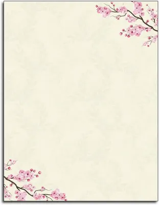 Productafbeelding van Kersenbloesems Briefpapier - Schrijfblok Vellen - Persoonlijke Notities - Decoratief Ontwerp - 80 Vellen - Roze