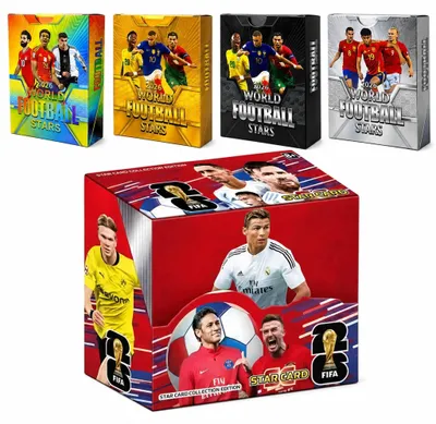 Image de FOOTBALL CARDS – 508 PIECES – MEGA SET – BOX 288 + 4-in-1 – 220 COLLECTOR’S CARDS