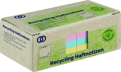 Zdjęcie produktu dla Karteczki samoprzylepne Soennecken oeco 5877 RC 75x75mm 100 arkuszy różne 12szt.