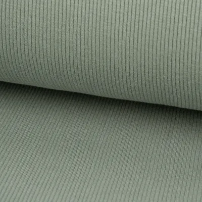 Produktbild von Jerseystoff Meterware Rippjersey einfarbig dunkelmint 1,40m
