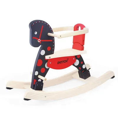 Image de Cheval à bascule en bois Pintoy Fancy avec support amovible