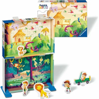 Image de RAVENSBURGER Puzzle&Play : Aventure dans la jungle 2x24 pièces