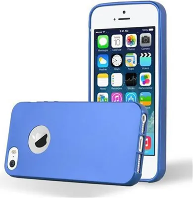 Produktbild von Cadorabo Schutzhülle für Apple iPhone 5 / 5S / SE 2016 Hülle in Blau Handyhülle TPU Silikon Etui Cover Case