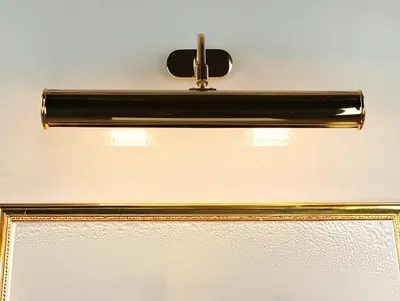 Produktbild von Bilderleuchte aus Messing 24K Vergoldet Handarbeit E14 Verstellbar 40 cm Bilderlampe Wandleuchte