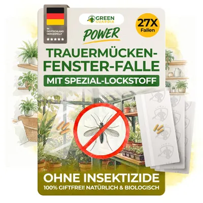 Produktbild von Fenster Trauermückenfalle mit Spezial-Lockstoff – 27x Fallen – Trauermücken bekämpfen, Alternative zur Pheromonfalle, Mittel gegen Trauermücken