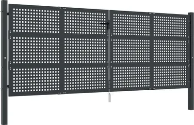 Obrázek produktu pro vidaXL Zahradní brána antracitová 400x125 cm Ocelová