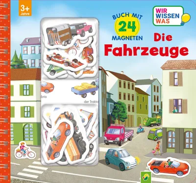 Produktbild von Magnetbuch Die Fahrzeuge mit 24 Magneten