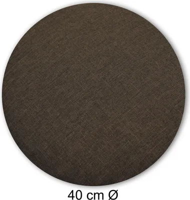 Produktbild von Kissenbezug rund 40 cm braun Leinenoptik Kissenhülle Struktur Deko Kissen