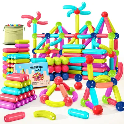 Image de 88 pièces de blocs de construction magnétiques - Jouet éducatif pour enfants