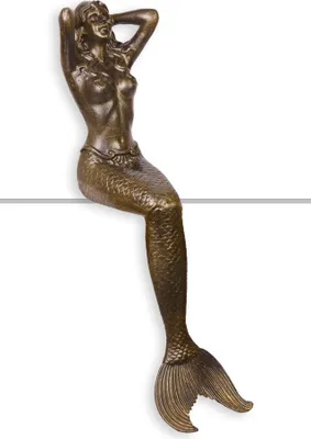Produktbild von Eine gusseiserne Skulptur einer Meerjungfrau Replikat Retro Design Dekoration