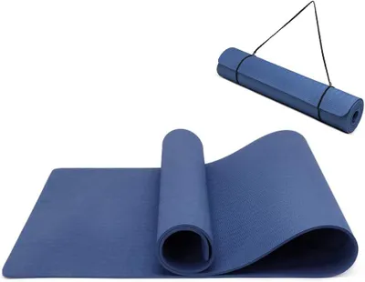 Zdjęcie produktu dla Mata do Jogi Antypoślizgowa 183x61 cm, Ekologiczny TPE, 6 mm Grubość, do Jogi, Pilates i Treningu