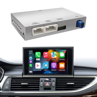 Produktbild von AUTOABC Wireless CarPlay & Android Auto Interface für Audi MIB2 – A4 B9 (8W) / S4 / A5 F5 / S5 / Q7 4M – Plug & Play Decoderbox im OEM Look