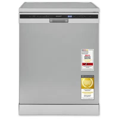 Produktbild von Exquisit Geschirrspüler 60 cm, Unterbaufähig, EEK: C, 12 Maßgedecke, Automatische Türöffnung, Startzeitvorwahl, 11 Liter, GSP6314-030C silber