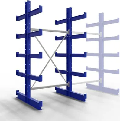 Produktbild von Doppelseitiges Kragarmregal, Schwerlastregal - 2.000 x 1.060 x 1.120 mm (HxBxT) - 500 kg - Grundregal - KARL