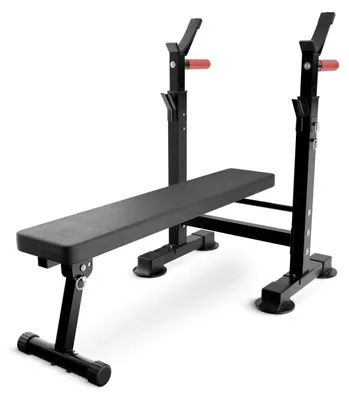 Produktbild von 4FIZJO PRO+ Trainingsbank Hantelbank, verstellbar, klappbar, Flachbank, 230 kg Belastung, schwarz