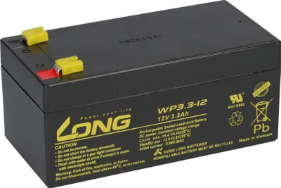 Produktbild von Bleiakku 12V 3,3Ah kompatibel BAT/BBB3 battery AGM VdS