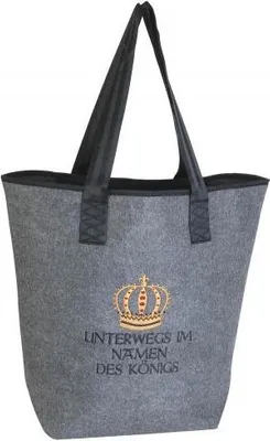 Produktbild von SHOPPER Filztasche mit hochwertiger Einstickung - UNTERWEGS IM NAMEN DES KÖNIGS - (26024)