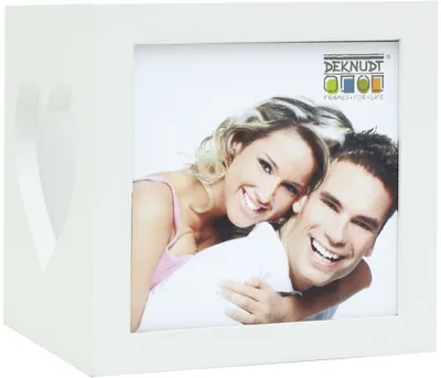 Image de Deknudt S68HF1 bougeoir en bois blanc 10 x 10 x 10 cm