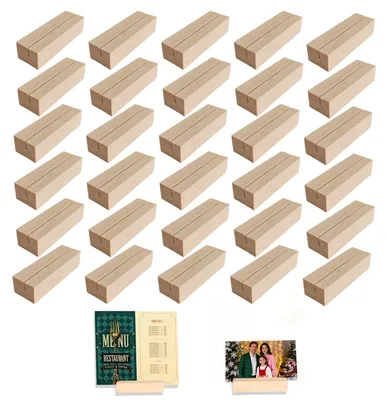 Tischkartenhalter Holz 30er-Set, 7x2,3x1,7 cm, natur