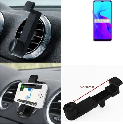 Produktbild von K-S-Trade Lüftungshalterung kompatibel mit Blackview A80 KFZ-Halterung Autohalterung Handy-halterung Lüftungsgitter Lüftungsschlitze Schwarz