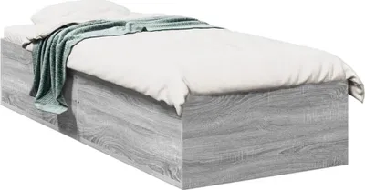 Obrázek produktu pro vidaXL Postel Grey Sonoma 90x190 cm Dřevěný materiál