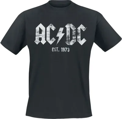 Produktbild von AC/DC T-Shirt Herren Est, 1973 schwarz Band-Merch, Bands 100% Baumwolle XL