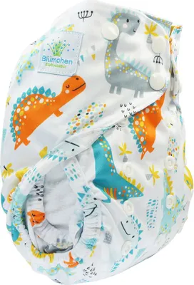 Produktbild von Blümchen 2in1 One Size Eco Shell Überhose 5-16kg Fantasy Druckknopf Dino