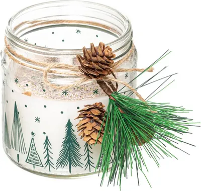 Produktbild von Weihnachtskerze mit Schmuck, 315 g
