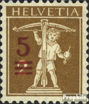 Produktbild von Briefmarken Schweiz 1921 Mi 157 postfrisch Aufdruck