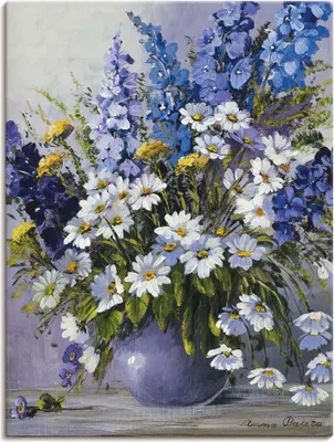 Produktbild von ARTland Leinwandbild Rittersporn Größe: 60x80 cm