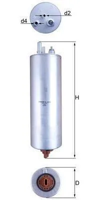 Immagine prodotto di Filtro carburante MAHLE KL 229/12 per VW Multivan VI (SGF, SGM, SGN) – Filtro in linea