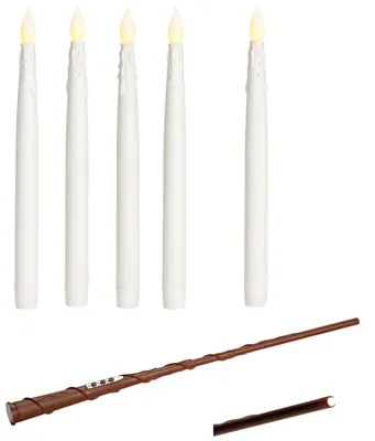 Immagine prodotto di Set di 5 candele LED a bastoncino da appendere 28 cm, bianco