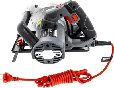 Produktbild von GRAPHITE Professional Kreissäge 1500 W - Sägeblatt 185 mm, Schnitttiefe: 65 mm, Gehrungsschnitt 0°-45°, Laserführung, Parallelanschlag, inkl. Sägeblat