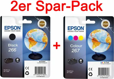 Produktbild von 2er SET original Epson 266 Epson C13T26614010 + Epson 267 Epson C13T26704010