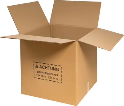 Produktbild von 5x Versandkarton Faltkarton FBA 60x60x60cm 2-wellig Versandschachtel Paket 30kg belastbar stabil, DHL, DPD, GLS, UPS, Hermes 600x600x600mm