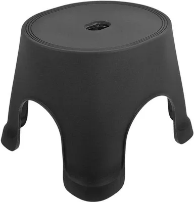 Produktbild von Famanu Hocker Fußbank - Antirutsch Design - 26x24x23cm - Schwarz