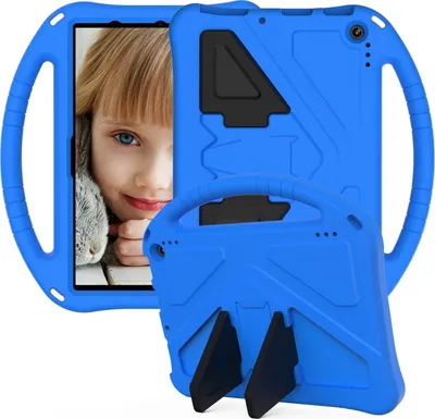 Produktbild von Kinder Hülle für Amazon Fire HD 10 2023, Eva Leichte Stoßfeste Ständer, Kids Griff Schutzhülle Blau