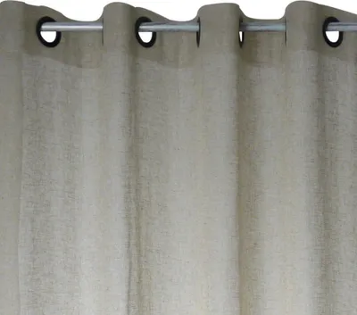 Image de Voilage tamisant, Kaolin, beige H.240 x l.150 cm