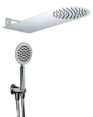 Produktbild von Duschset rund komplett Messing verchromt
