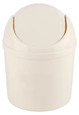 Productafbeelding van Prullenbak voor bureau – Met scharnierend deksel – Geschikt voor kantoor en badkamer – 16 x 12 cm