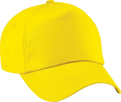 Image de Beechfield casquette de baseball unie junior 5 panneaux PC2109 (taille unique) (Jaune)