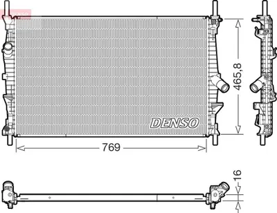 Obrázek produktu pro DENSO Chladič, chlazení motoru DRM10124