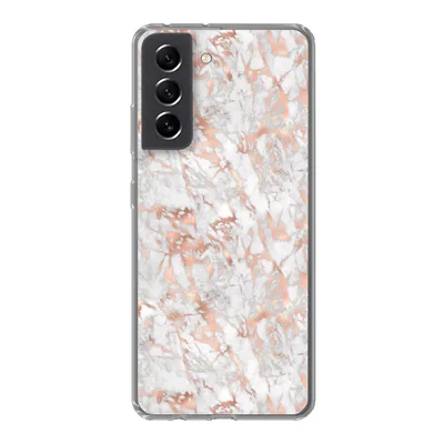 Produktbild von MuchoWow® Handyhülle Schutzhülle Hülle für Samsung Galaxy S21 FE Marmor - Roségold - Luxus - Muster Silikon Softcase Handy Hülle - Mobiltelefonhülle