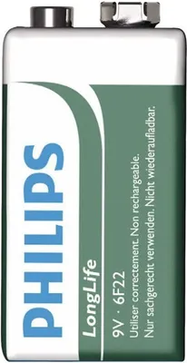Obrázek produktu pro Philips - baterie LongLife 6F22L1F/10, 6F22, 1.5 V - 1 ks